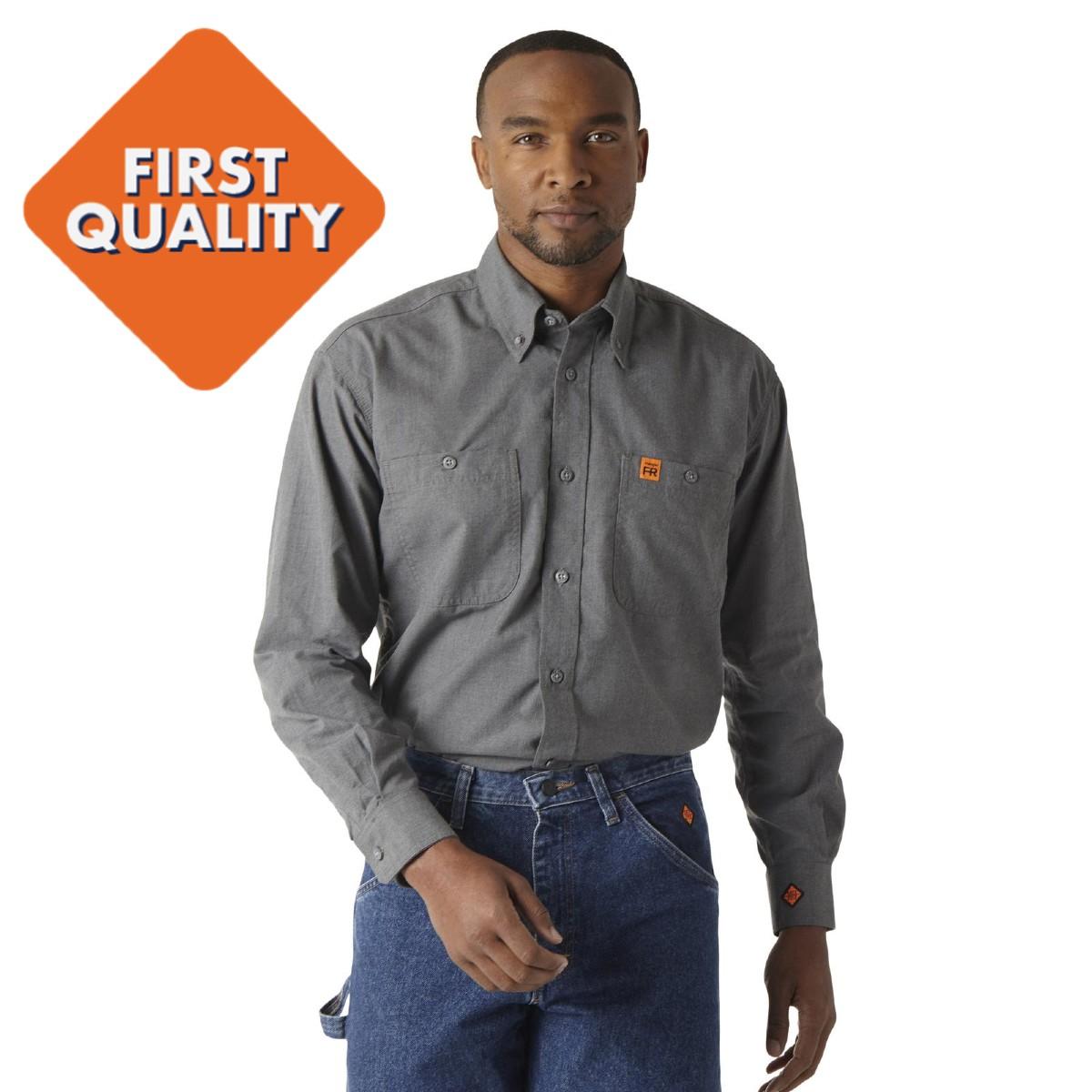 Wrangler FR Twill Work Shirt in Gray